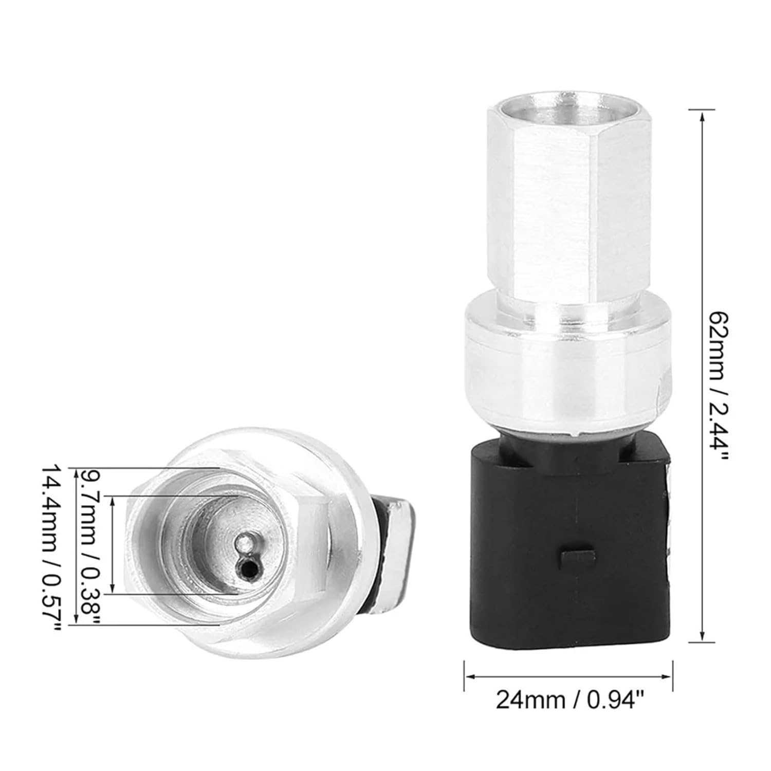 Car Air Pressure Switches, for Seat, for Ibiza 1999 2000 2001-2010, for Alhambra 2003 2004 2005-2013 Air Conditioner Pressure Sensors Switch 1K0959126E 1K0959126A