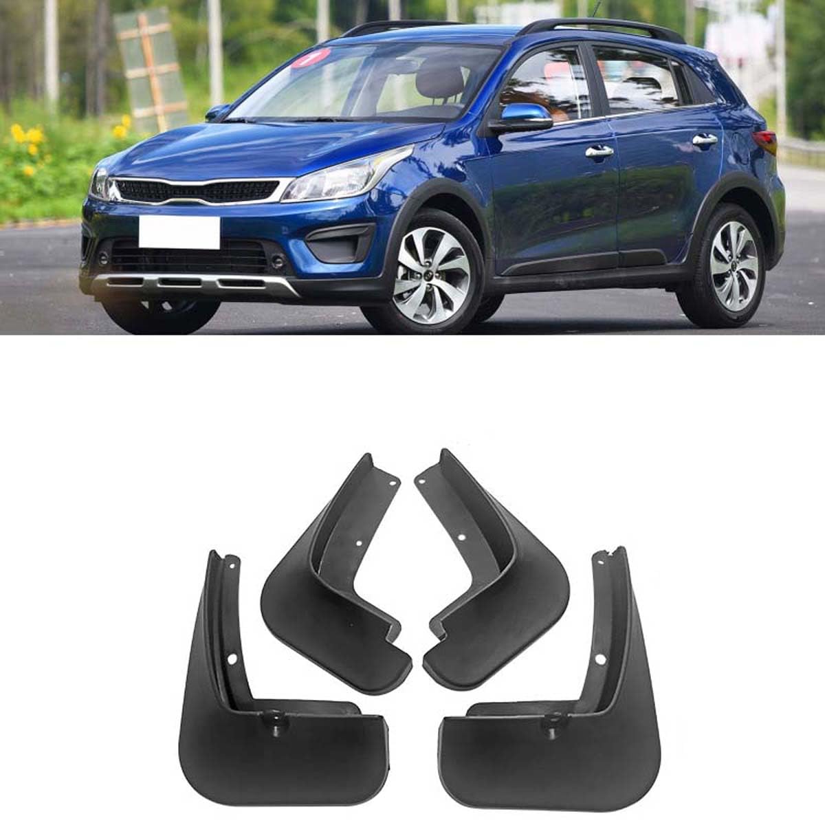 BXQDAM Car mud flaps,Compatible with KIA Rio X-Line 2017-2020,Car exterior accessories