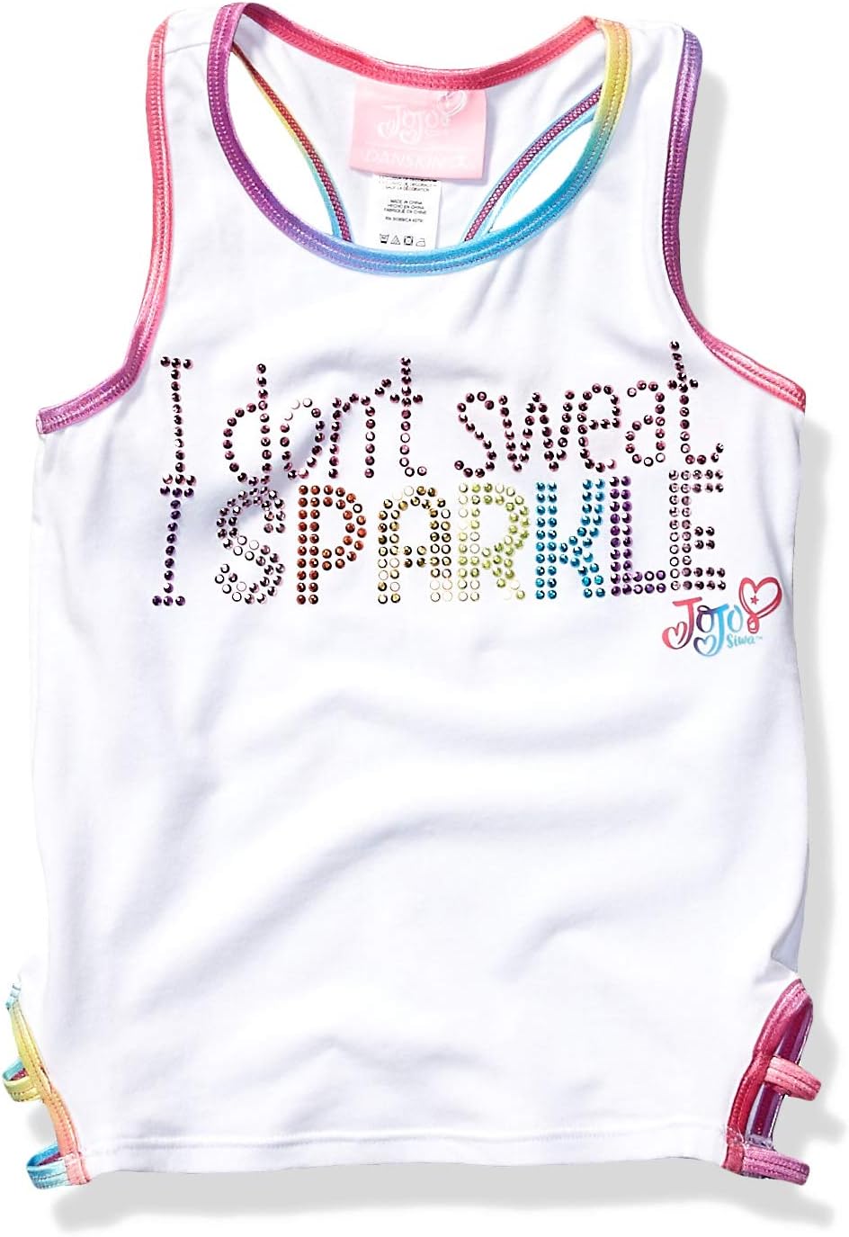 Jojo Siwa By Danskin Girls' Big Fun Graphic Cotton Tank Top