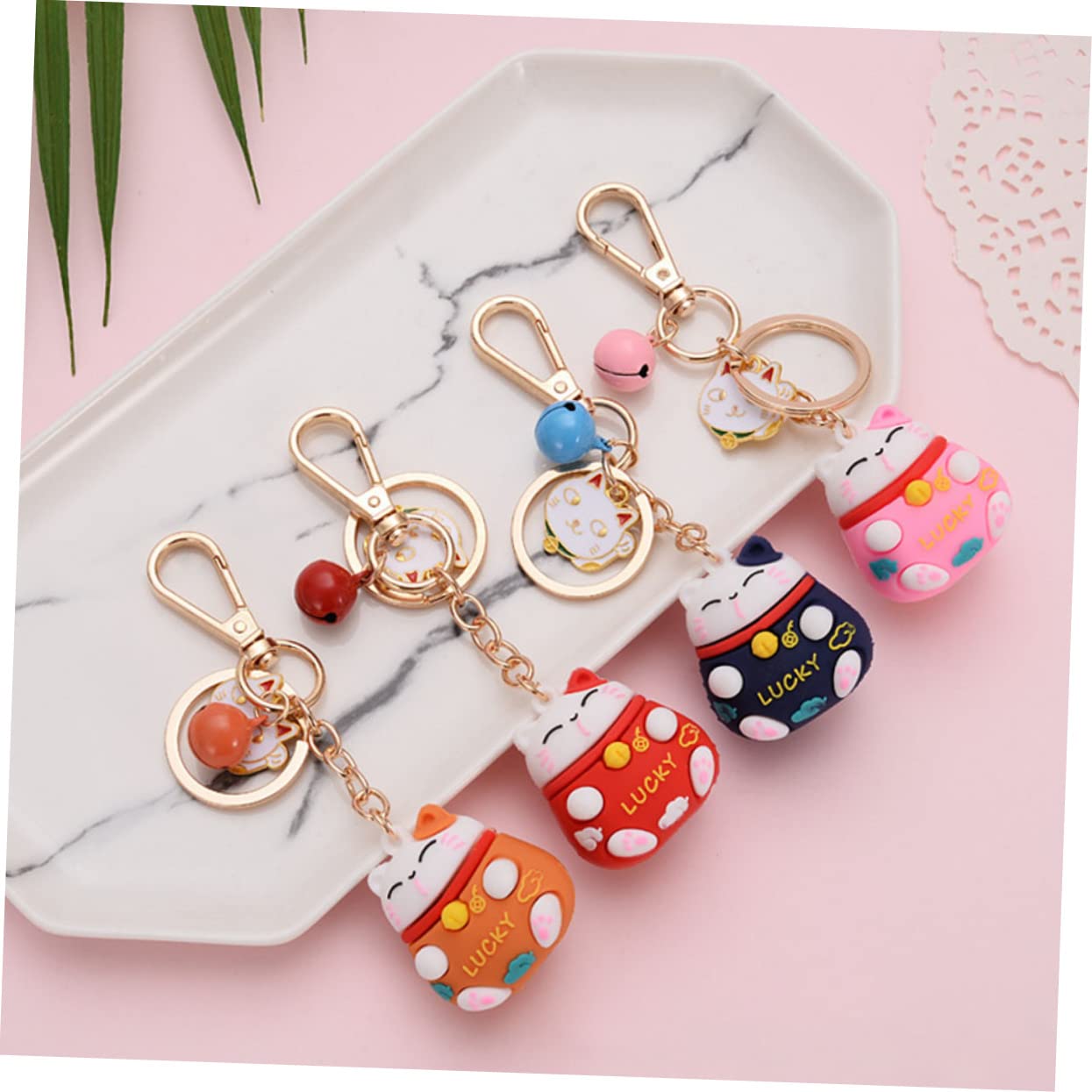 SOIMISS 20stücke Glückskatze Schlüsselanhänger Niedliche Bag Pendants Für Taschen Multi-funktionale Deko Für Und Accessoires