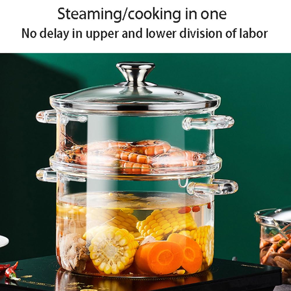 Amazon｜ガラス調理鍋、電気セラミックストーブ加熱鍋、スープ鍋、蓋