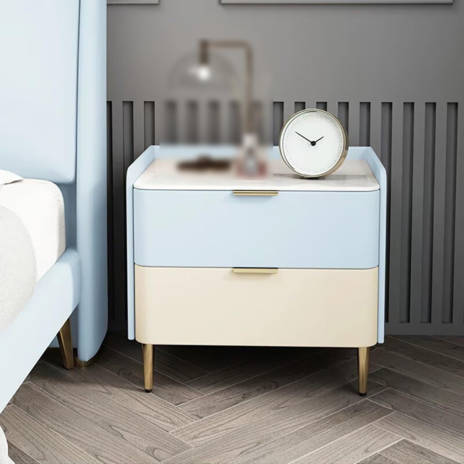 Table de chevet 2 tiroirs compacte pour petite chambre ou salon chic