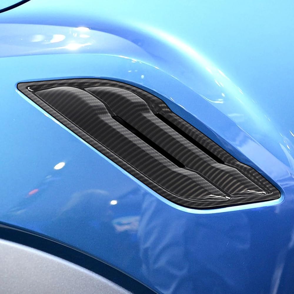 Car Front Fender Side Vent Cover Air Outlet Trim Decoration Sticker For Ford F150 2015 2016 2017 2018 2019 2020 Exterior Accessories (Carbon Fiber Look)