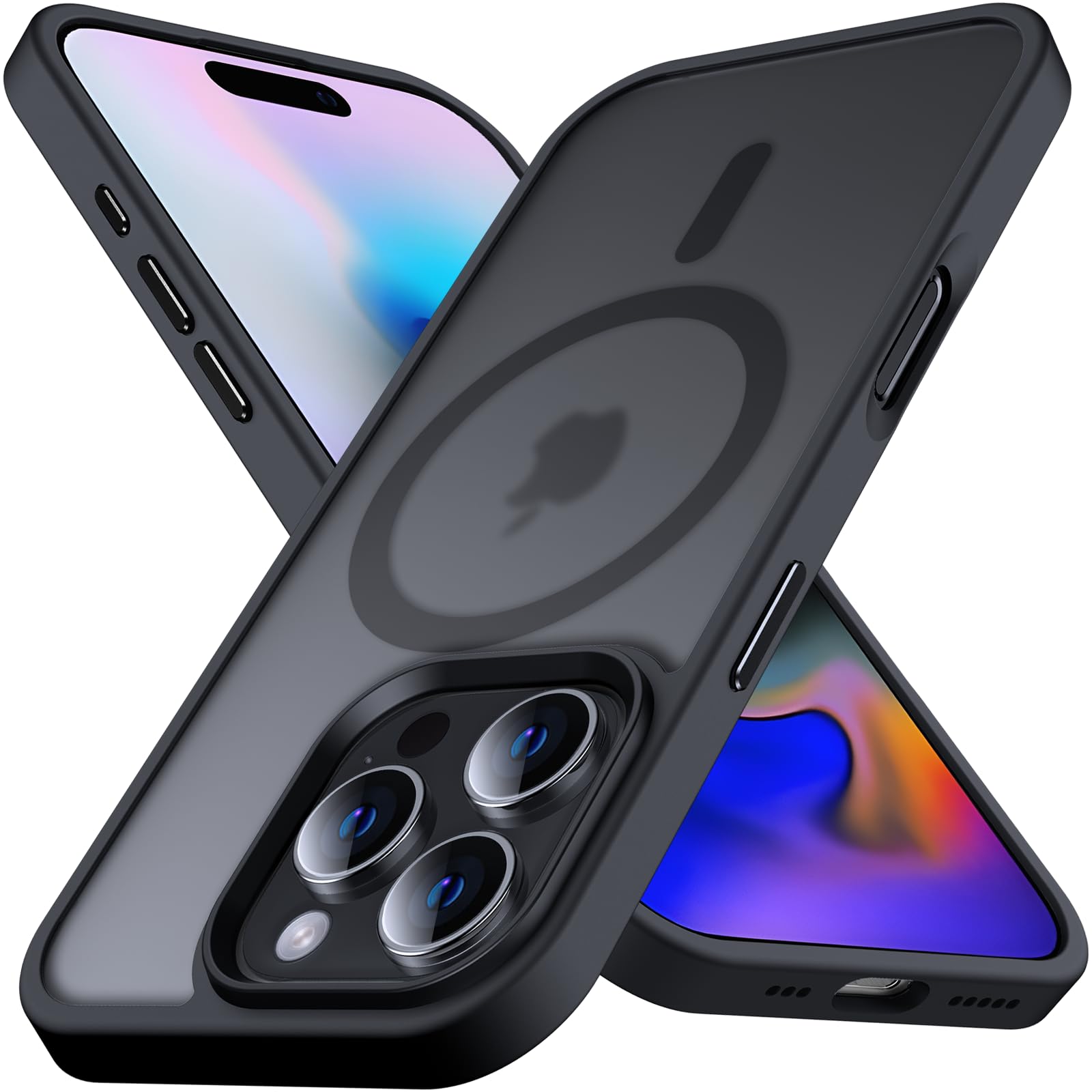 Anqrp Designed for iPhone 16 Pro Magnetic Case, [Support Magsafe] [Military Grade Protection] Super Soft Silicone Slim Phone Case Cover Compatible with iPhone 16 Pro 6.3", Black