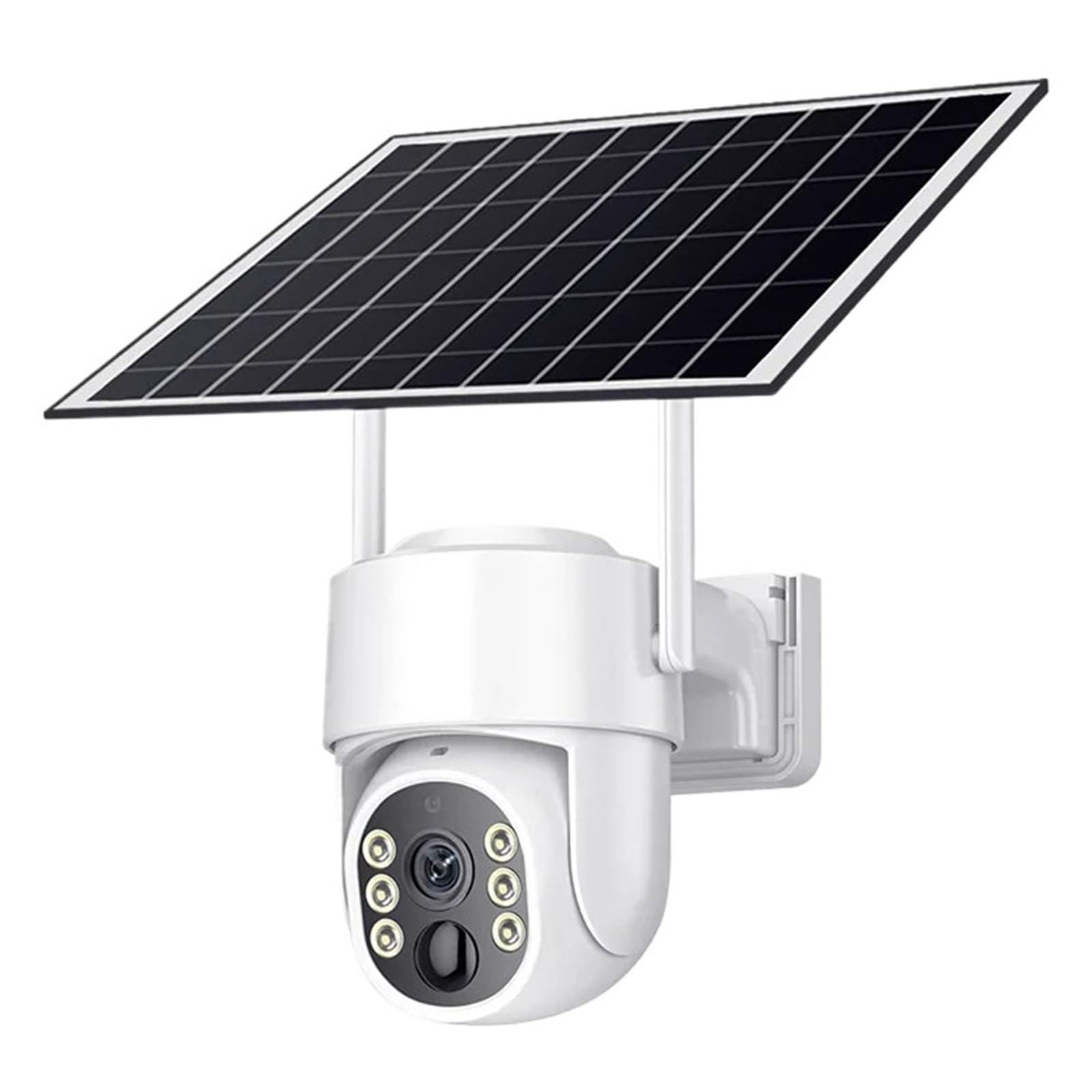 JVDDI WiFi PTZ Camera Outdoor Wireless Solar IP Camera 8MP HD Built-in Battery Video Surveillance Camera Long Time Standby(Cam NO card)