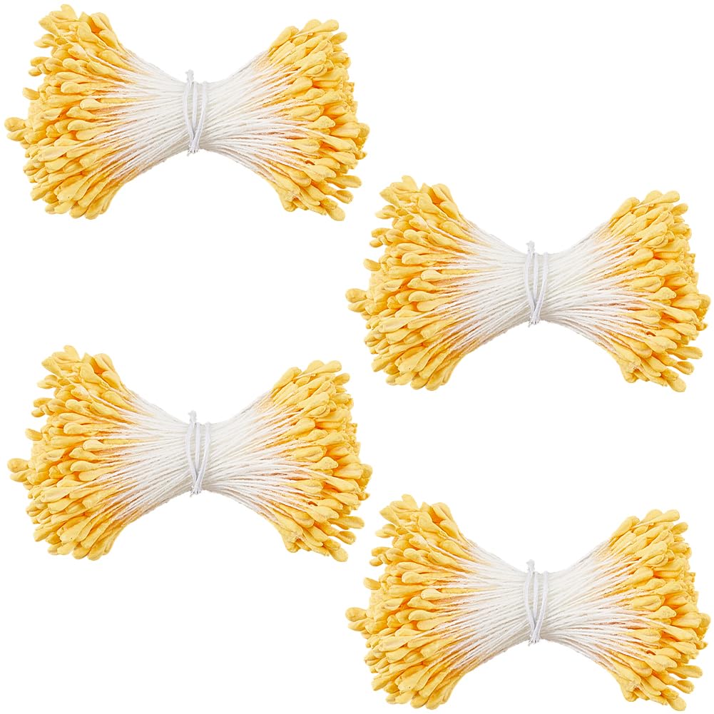 Fil De Chenille Fleur 350 Cure-Pipes Floraux Jaunes Avec Perles - DIY Créatif Pipe Cleaner Fil Chenille