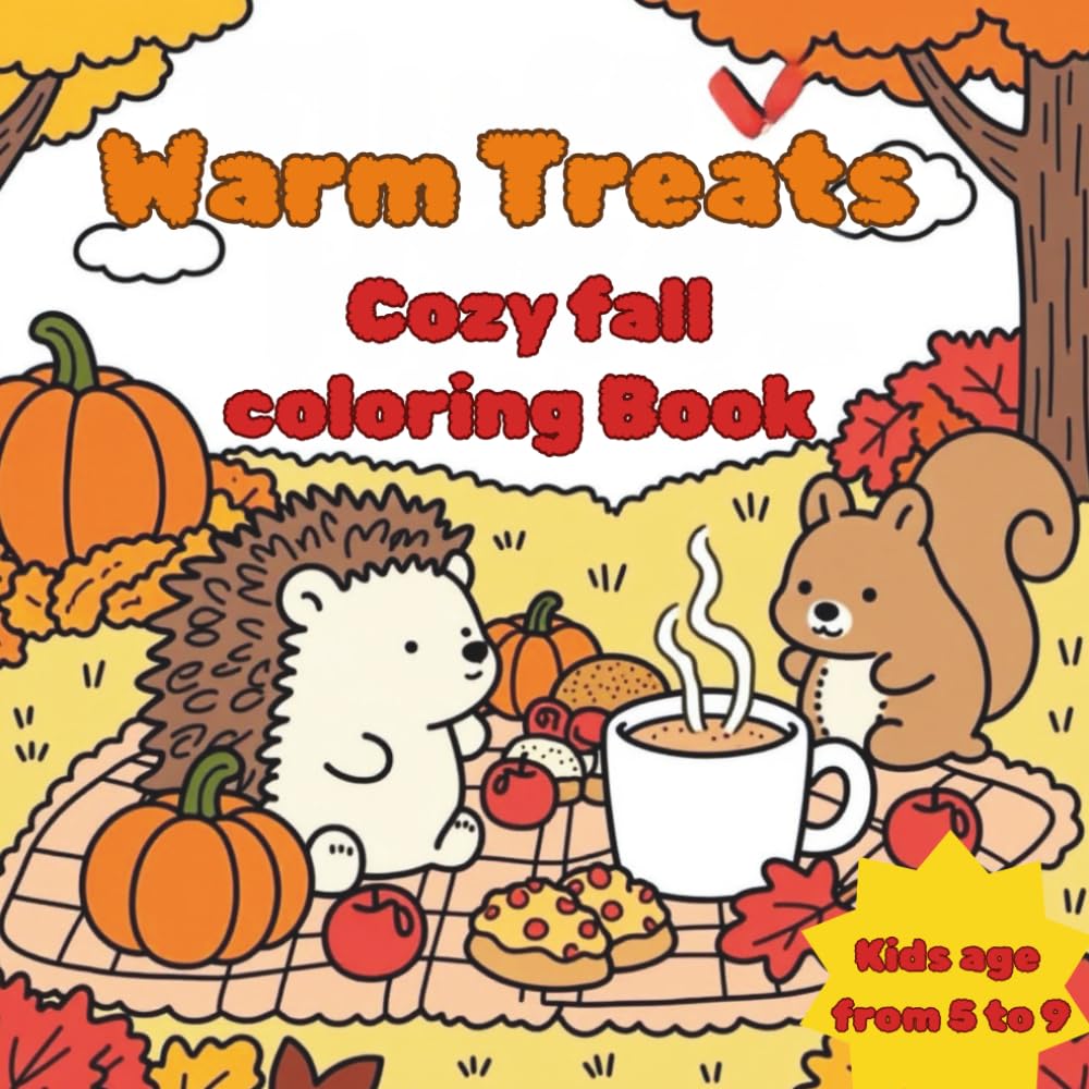 warm treats: cozy fall coloring book