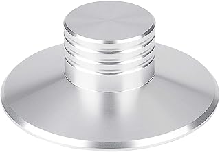 Disc Stabilizer, Aluminum Material Metal Disc Stabilizer Record Weight Clamp for LP Vinyl Record Player, CD Player, Chassis, Speakers, etc(Silver)