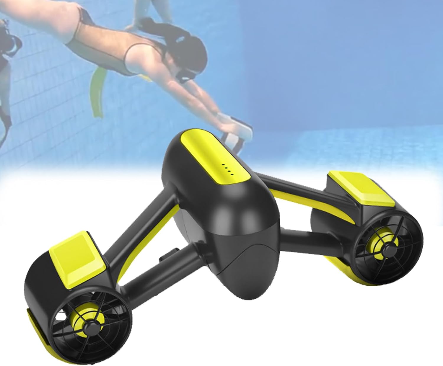 Sea Scooter,Underwater Scooter Dual Motors 2 Gear Speed 4.47mph 60 Mins 164ft Pool Diving Snorkeling Water Scooter with Low Battery Alarm,for Adults