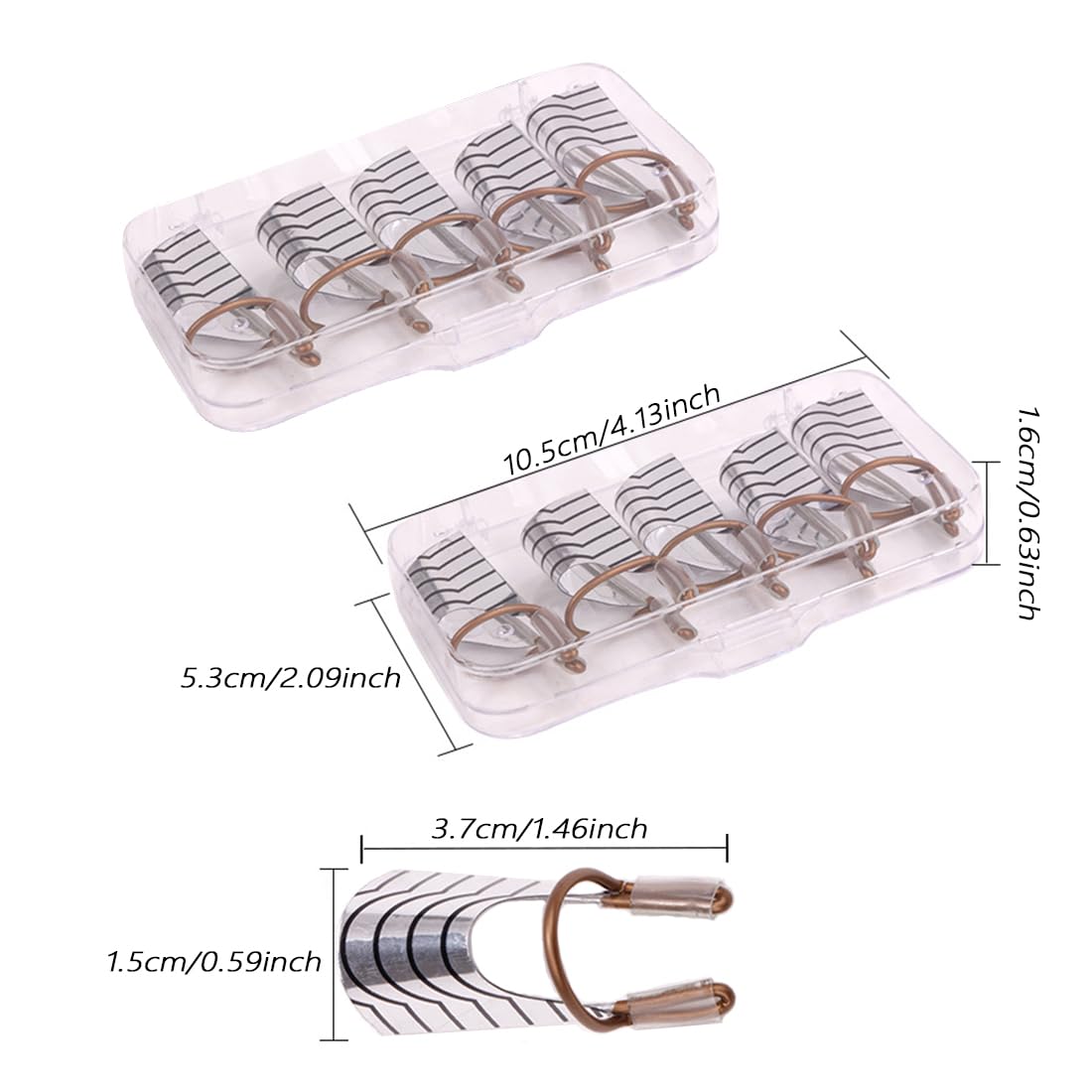 SURALIN Plantillas de Uñas Reutilizables Lámina Plateada UV Paquete de 10