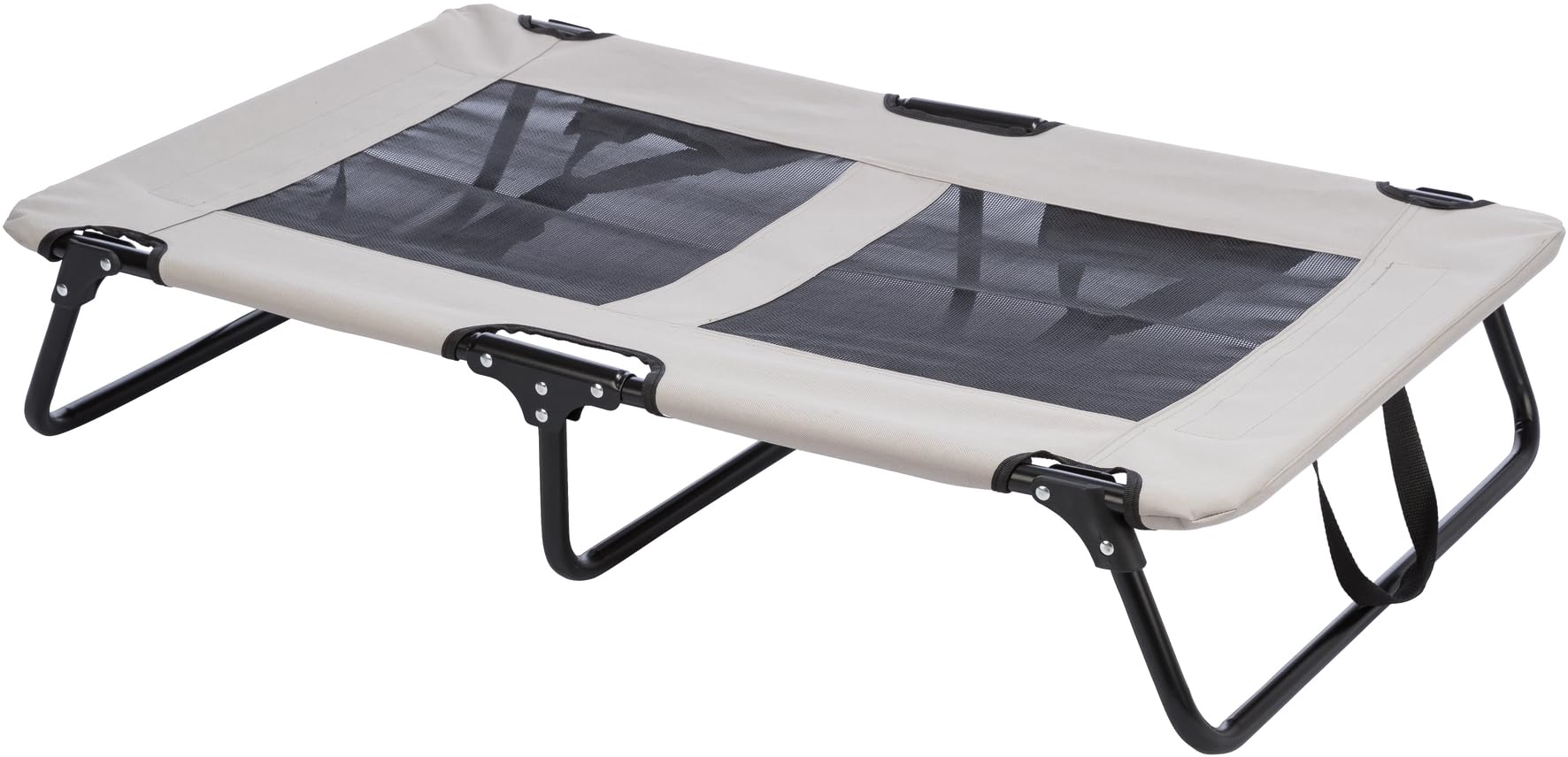 TRIXIE lit pour Chien Strong Edition Beige/Noir 79 × 19 × 50 cm Pliable Facile d'Entretien