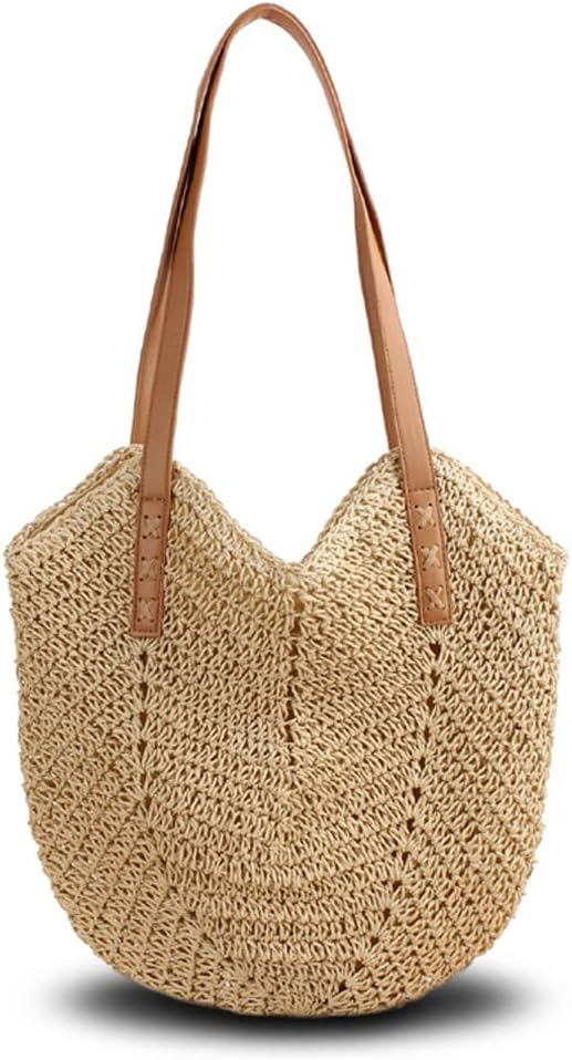Pahajim Stroh Handtasche Damen Sommer Taschen Umhängetasche Damen Strandtasche Boho Stil Shopper Damen Groß für Strand, Reisen, Urlaub, Shopping