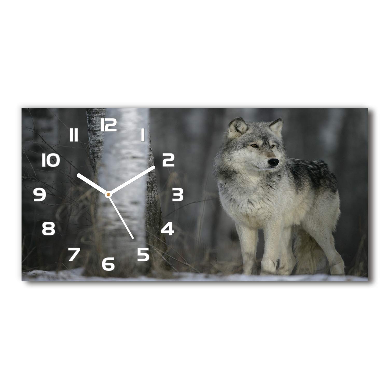 Horloge en verre silencieuse Tulup 60x30cm avec mécanisme sans tic-tac