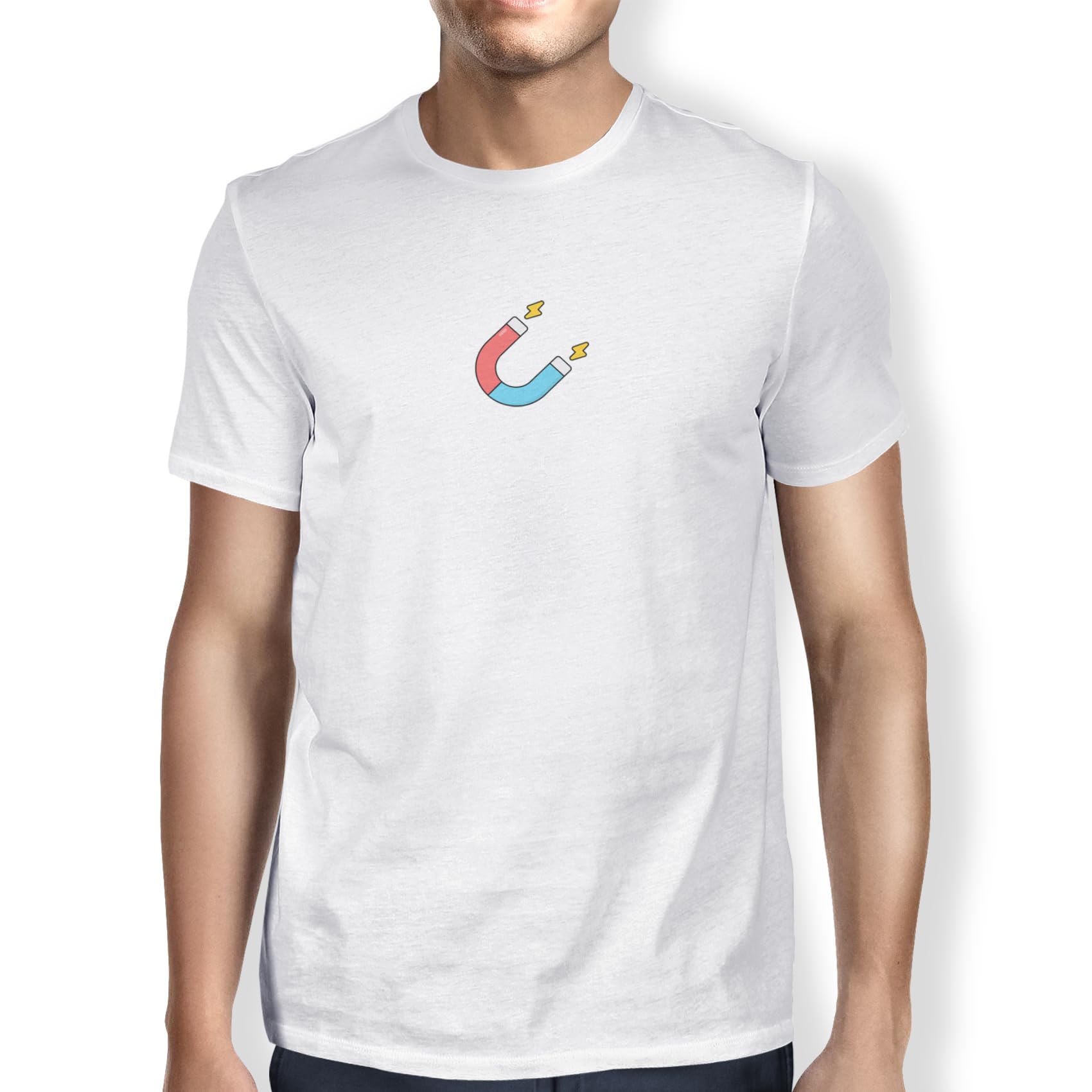 Green Fish Men's Fdmtsi-100069 T-Shirt, White, XL