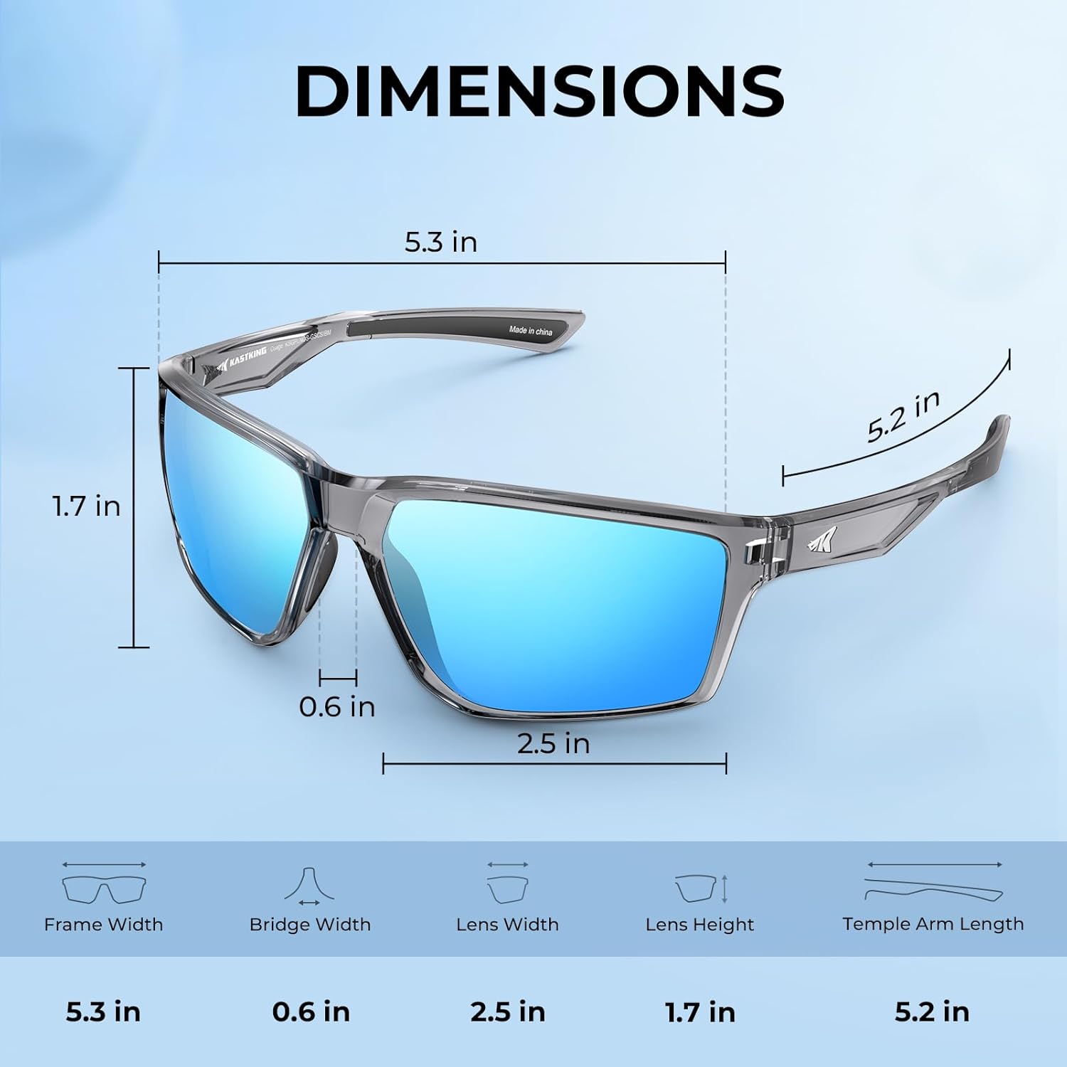 KastKing Osage Polarized Sport Sunglasses for Men and Women, Ideal for Driving Fishing Cycling Running, UV Protection - Image 10