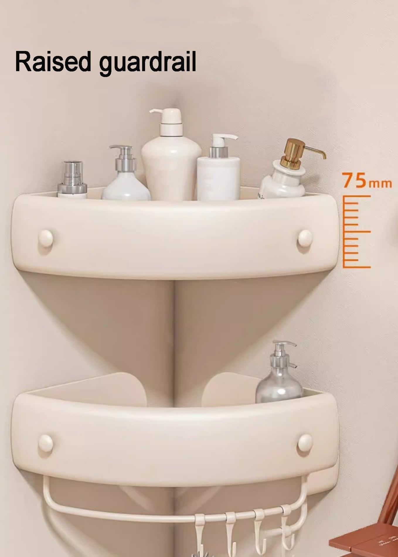 Mensola Doccia Angolare, Porta Shampoo Appendere, Autoadesivo Organizer Bagno, Per Cucina, Bagno, Soggiorno(29 * 7.5 * 2)