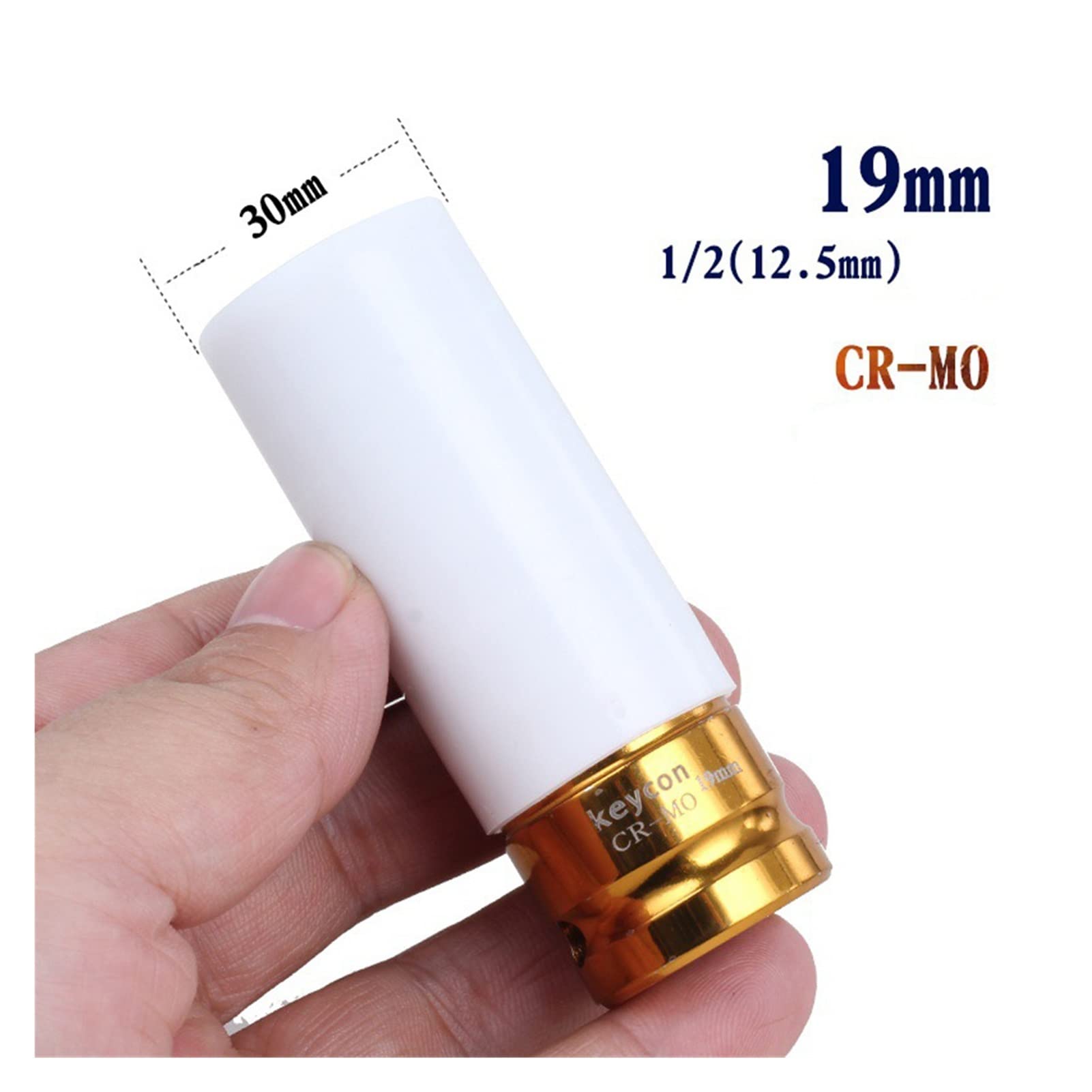 4pcs 17,19,21,22mm 1/2 "Conjunto de zócalo de Impacto CR-mo Cabeza de Llave dinumática Alargada 1/2 Enchufes de Profundidad Herramientas de reparación de automóviles Allen Head