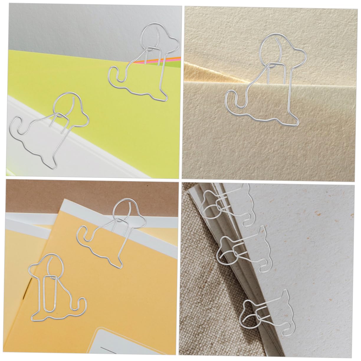 Alipis 500pezzi Clip Forma Di Cane Di Graffette Metalliche Riutilizzabili Per Ufficio Creative e Decorative Per Segnalibri e Organizzazione Documenti