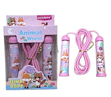 FETE PROPZ Jump Rope for Kids 7.5 ft Adjustable Children Skipping Rope with Plastic Handle, Jump Rope for Girls Toddler Workout Exercise Outdoor Activity Easter Birthday Gift(Animal) - image, photos