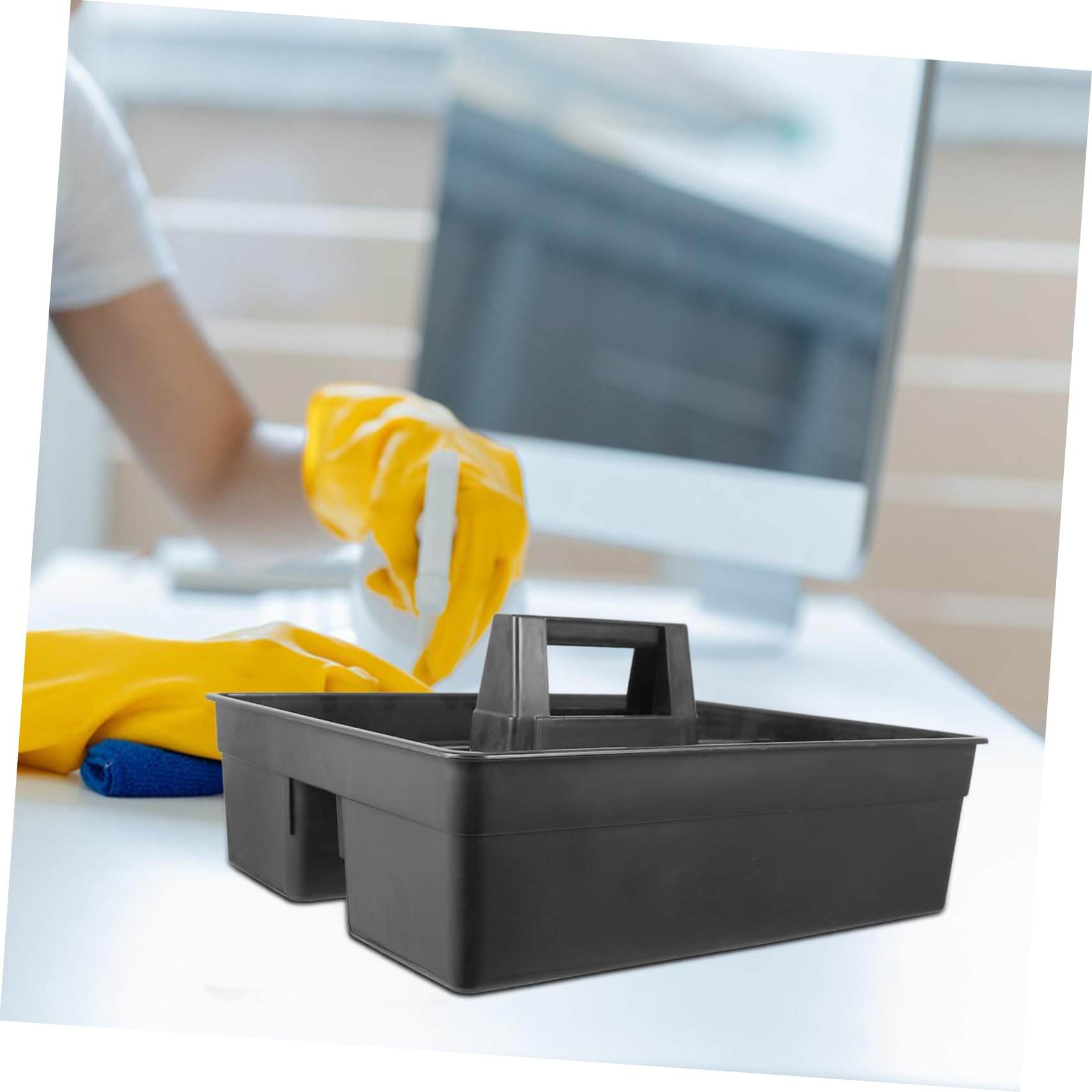 Alipis Cesta De Limpieza Para Hotel Organizador De Herramientas De Plástico Con Asa Para Almacenamiento De Productos De Limpieza Cocina o Baño