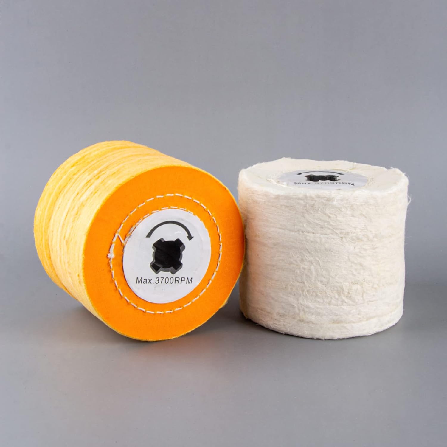 1 Piece Cotton Cloth Polishing Buffing Wheel For Metal Finishing For Wire Drawing Machine,120x100mm Yellow