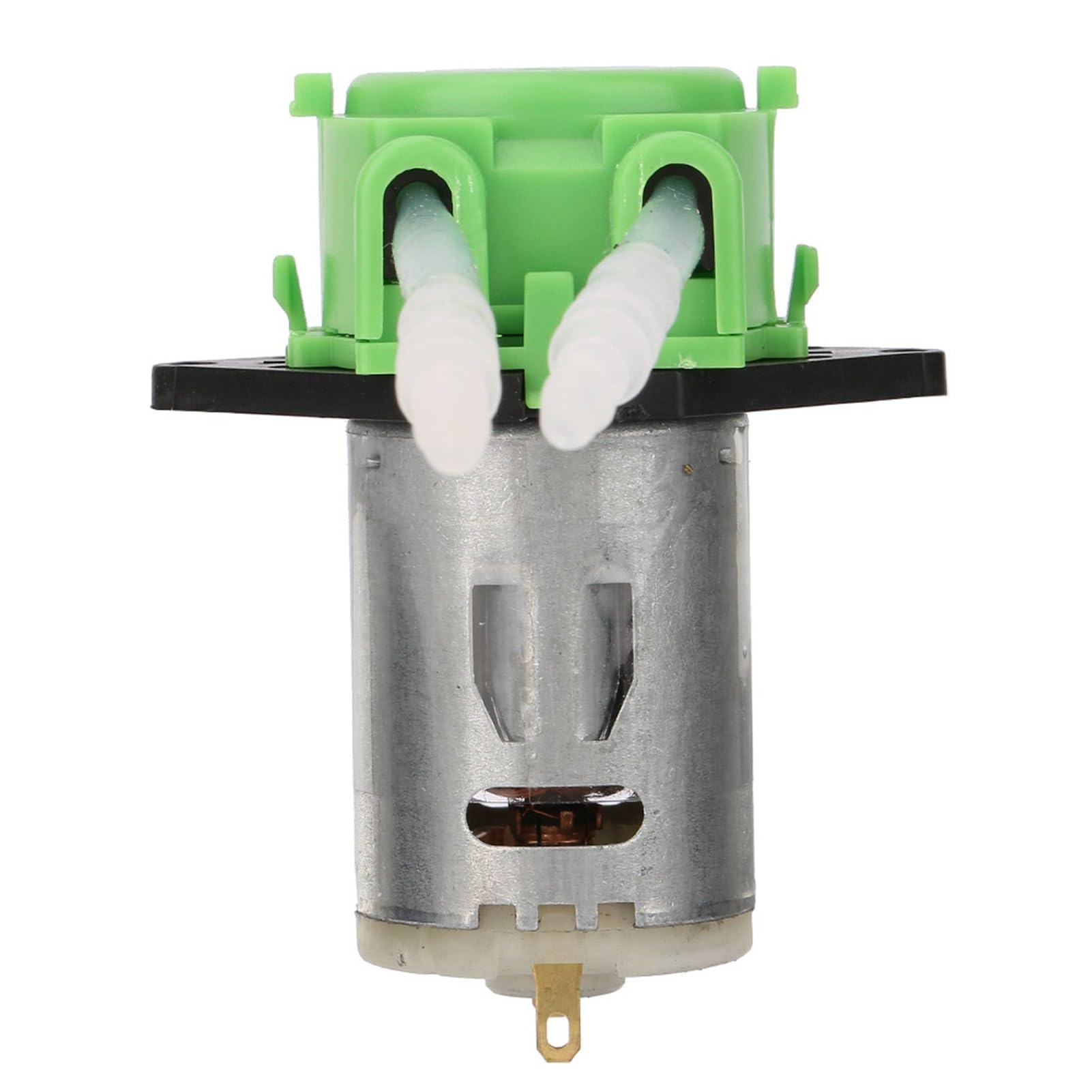 12V Dosing Pump, DIY Peristaltic Tube Head Adjustable Peristaltic Dosing Head Liquid Pump with Connector for Aquarium Lab Chemical Analysis (Green)
