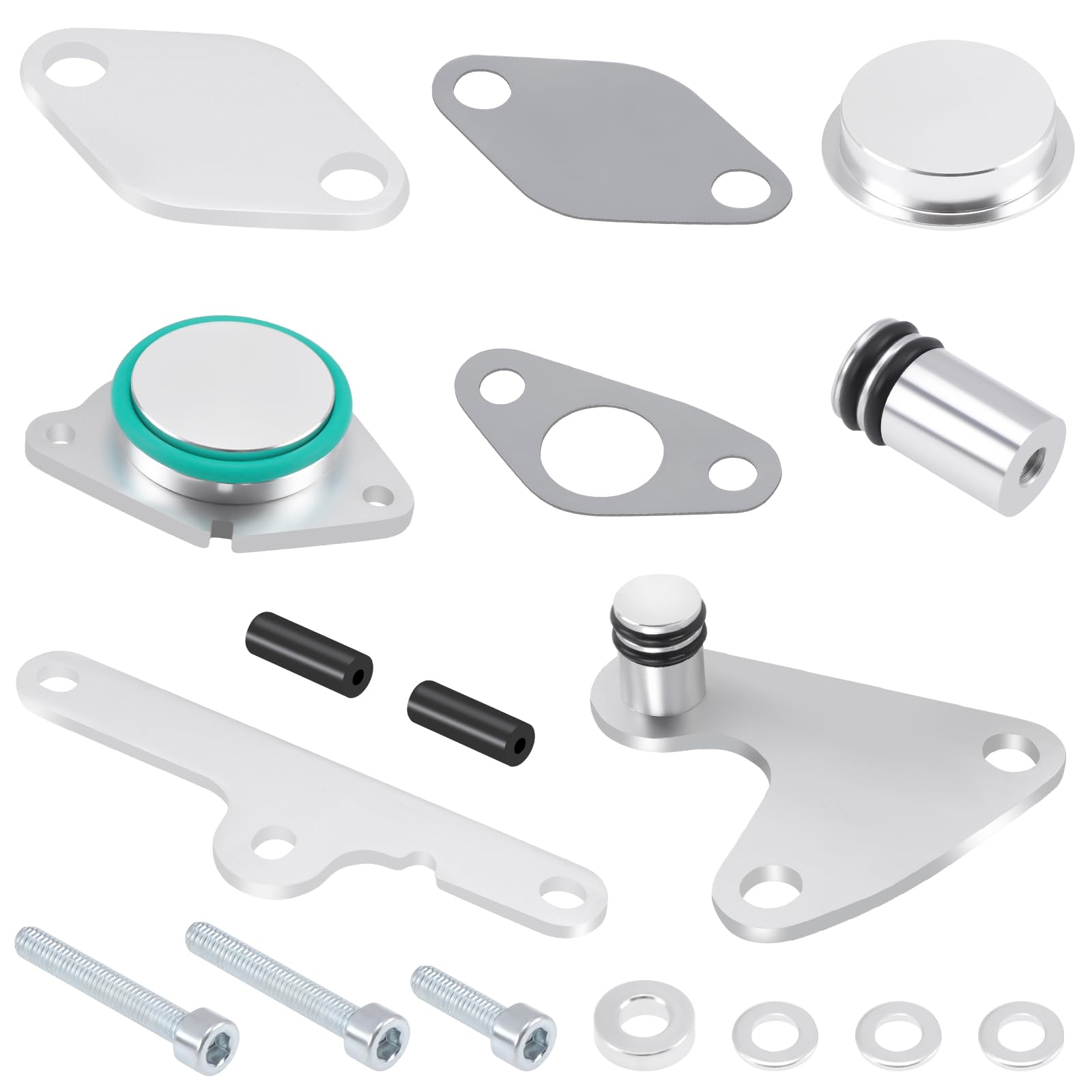Kit de Suppression Vanne EGR pour N47 N47S 2.0 Moteurs Diesel, 17 pièces refroidissement EGR Rechange Suppression Compatible avec E81 E87 E88 E82 E90 E91 E92 E93 E60 E61