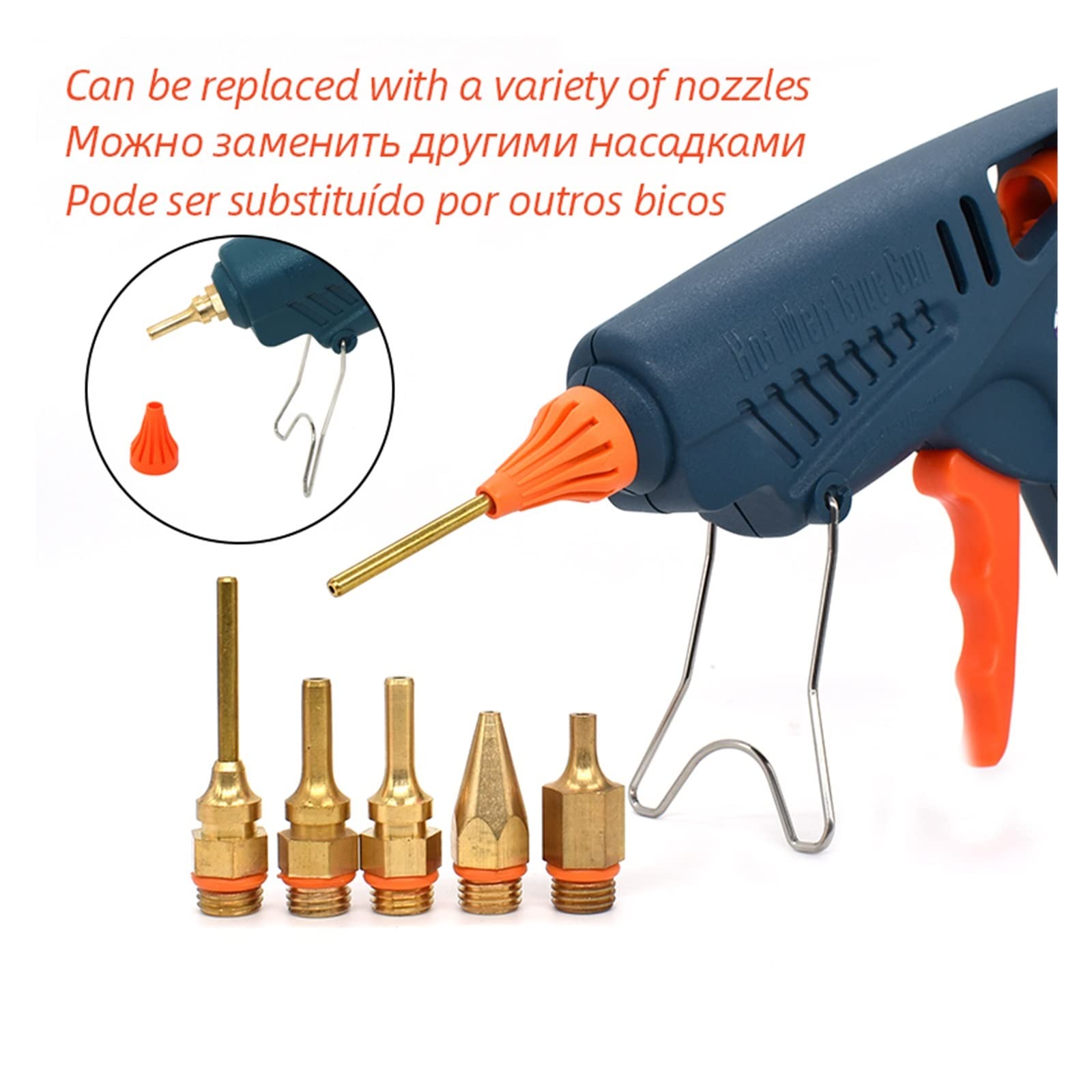 Pistolet na gorący klej, Pistolet do klejenia na gorąco 50 W/150 W 100 W dysza miedziana do 11mm klej w sztyfcie rękodzieło domowe DIY klej gorący pistolet torba na narzędzia(Tool Bag,100W)