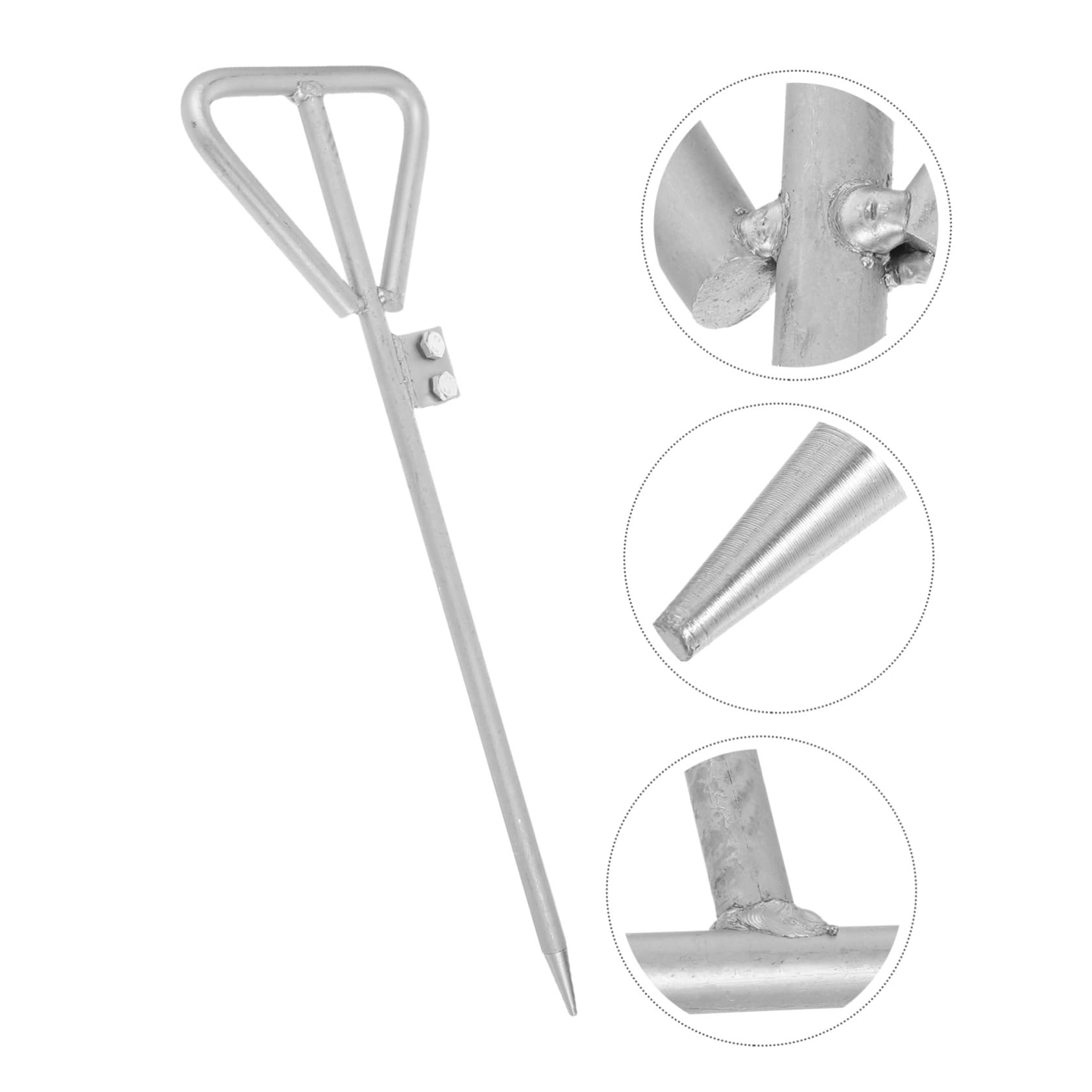 Kisangel Asta di Terra Zincata Portatile Kit di Messa Terra per Impianto Elettrico Strumento di Installazione Adatto per Recinzione Elettrica e Sistemi Domestici
