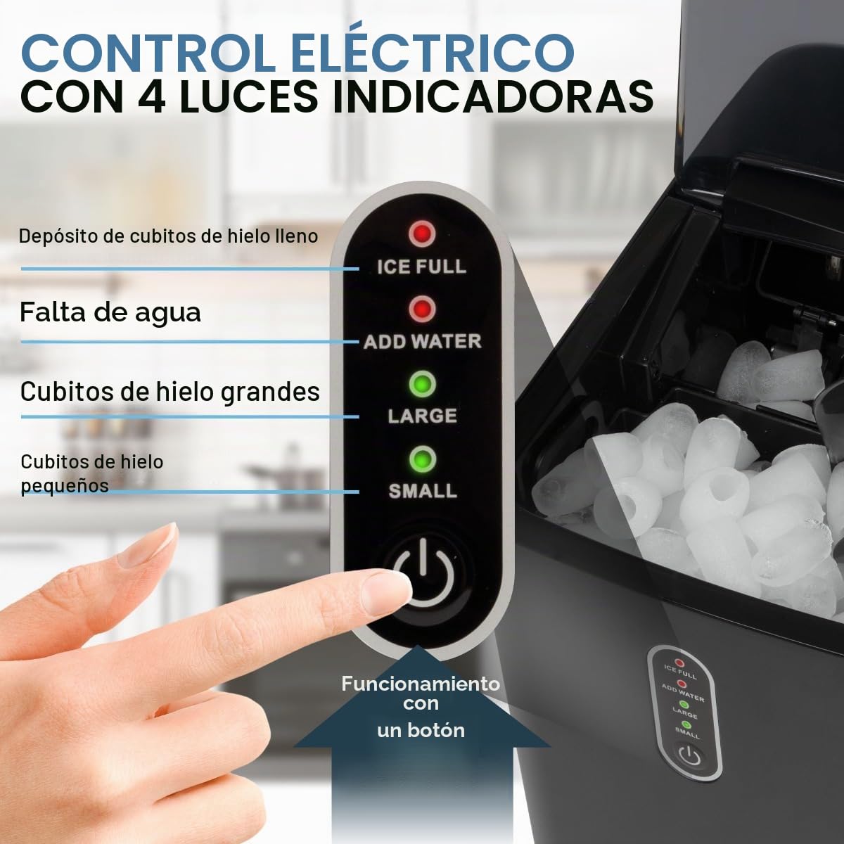 Clatronic EWB 3798 Machine à glaçon incornporé/sur pied 12 kg/24h 120 W Noir
