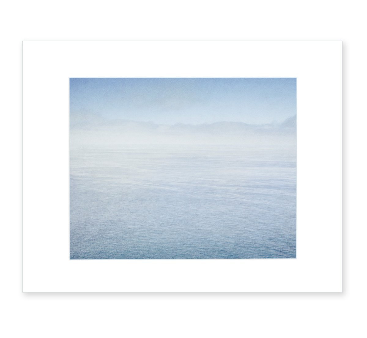 Abstract Blue Ocean Art, Calming Azure Seascape, Coastal Wall Decor, Beach House Picture, 8x10 Matted Photographic Print (fits 11x14 frame), ‘Soothing Blue Sea’