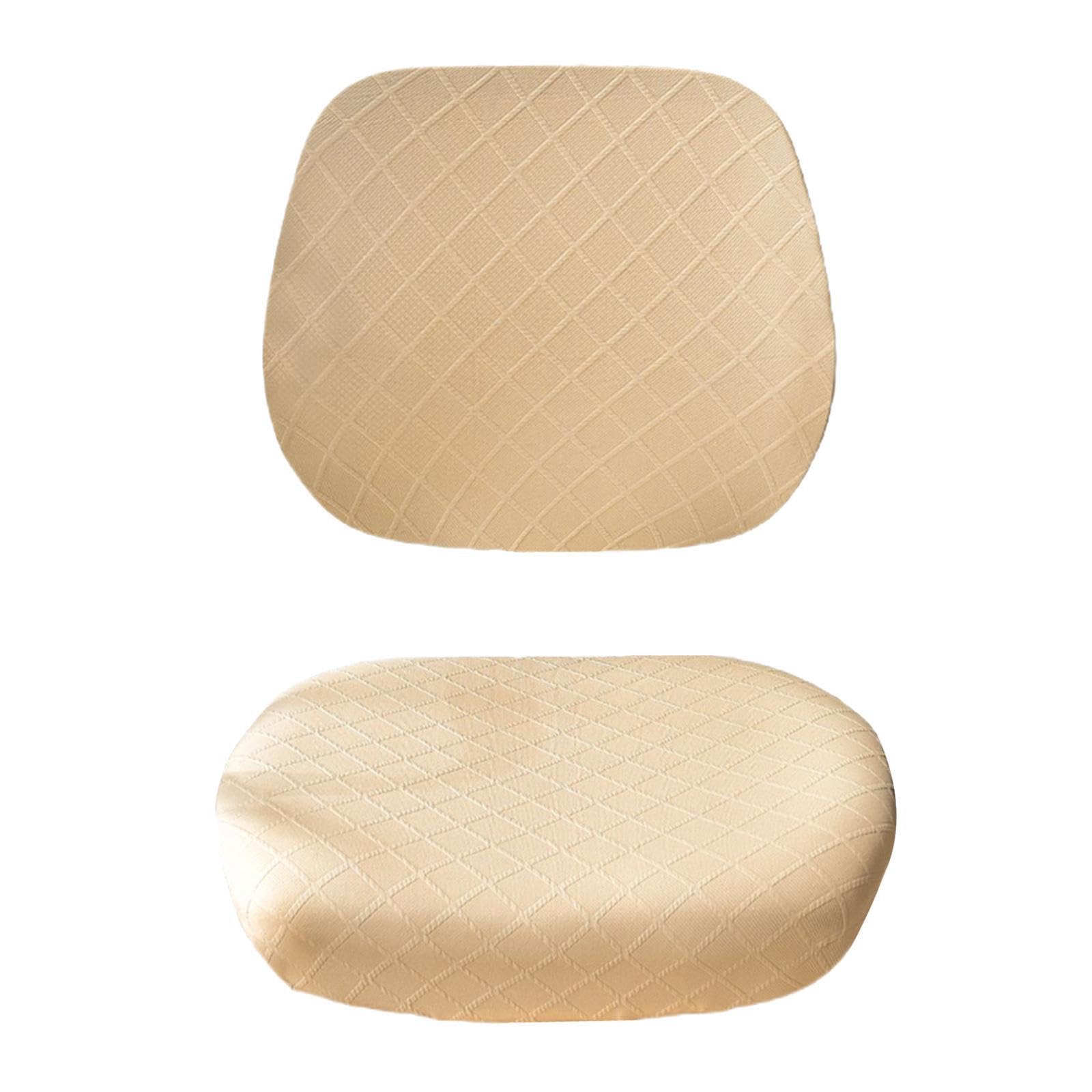 ALCXAZS Elegant Stretchable Seat Cover Slipcovers Offers Fit For Any Desk Chair Providing Stylish Scratches Desk Chair Seat Cover Office Cushion, Beige