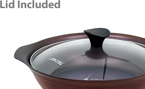 Miniatura 6 de TECHEF - Colección Art Pan, Olla de sopa con tapa de cristal, fabricada en Corea (2 cuartos de galón)