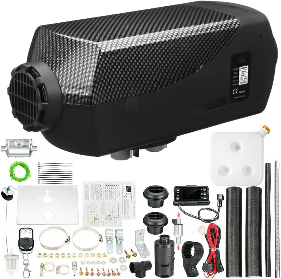 Ogrzewanie postojowe Diesel Air, 12 V 5 kW, ogrzewanie postojowe Diesel Night Heater z tłumikiem, monitor LCD, termostat, do przyczepy samochodowej, łodzi, przyczepy kempingowej, kampera, vana (czar