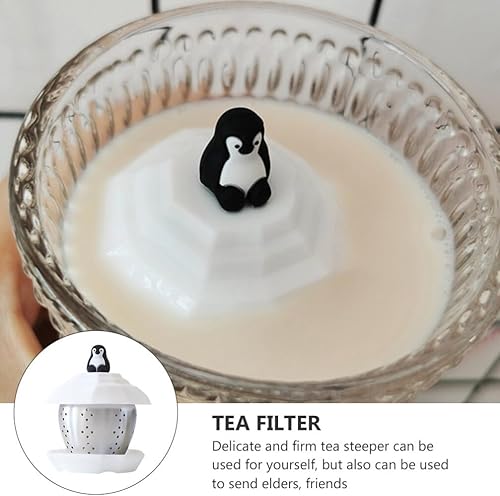 Miniatura 5 de Difusor de filtro de té pingüino de frutas de acero inoxidable fino para amantes de la bola, flor, intervalo suelto, acero, lindo, verde, forma de