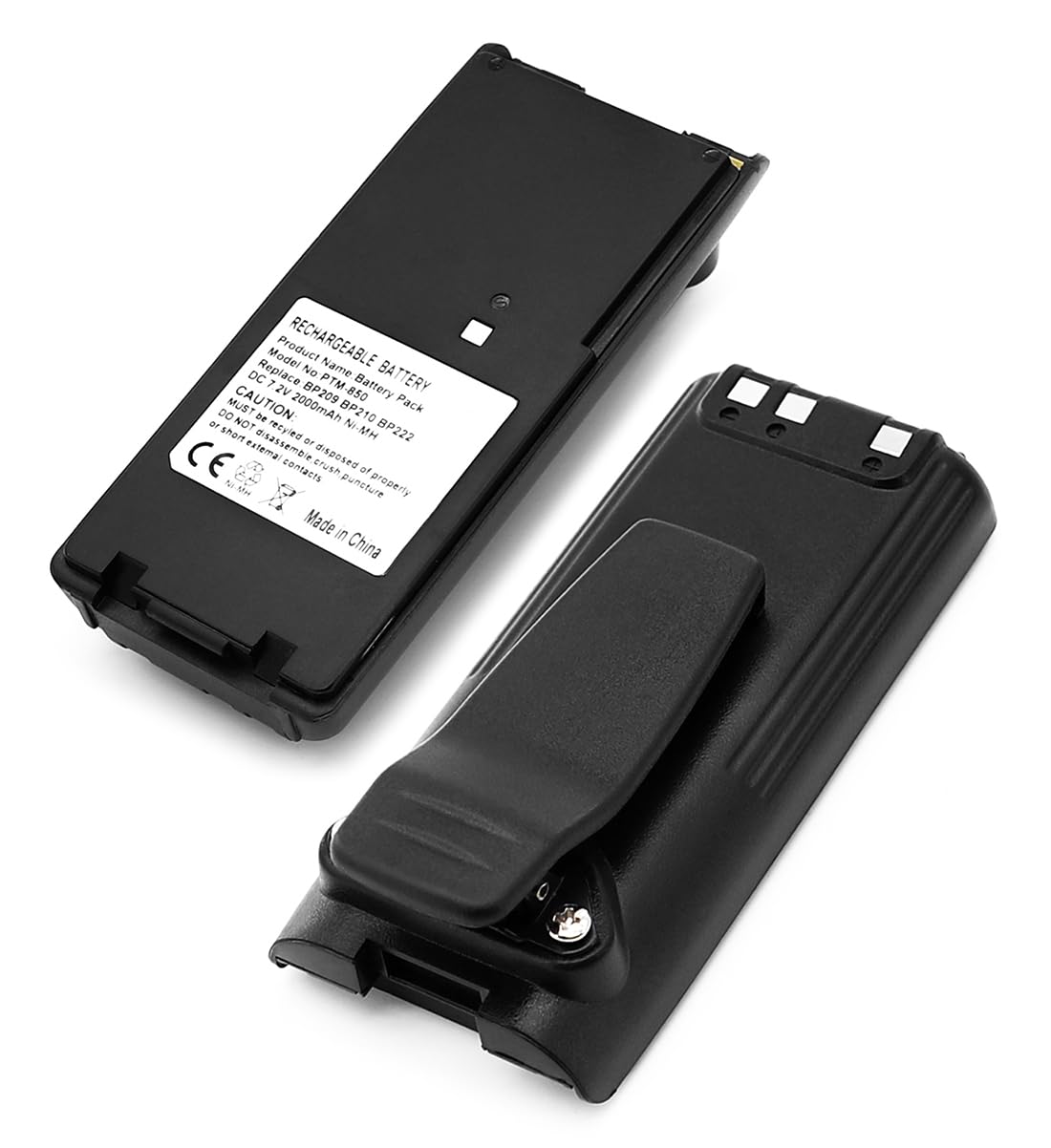 Batterie BP208 BP209 BP210 BP211 BP222 pour Icom Radio IC-V8 IC-V82 2000mAh | pour IC-A6E IC-A24 IC-F3GT IC-T3H Talkie-Walkie, 7,2V, Ni-MH, Avec Clip