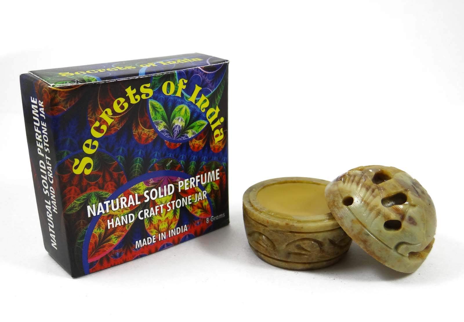 Natural Solid Perfume Body Musk Stone Jar - 8 gm (Jasmine)