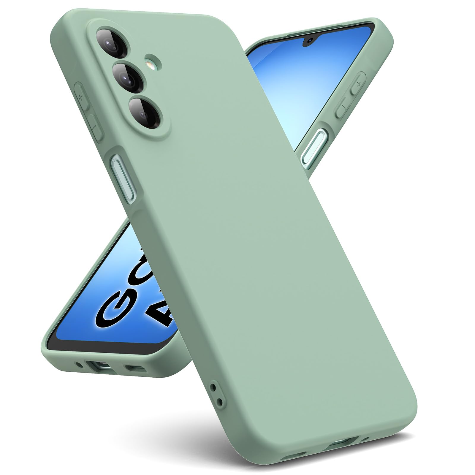 Oududianzi - Hülle für Samsung Galaxy A17 4G/5G, Silikon Liquid Flüssigsilikonhülle, Kratzfestes Innenseite Mikrofaser, Weiches TPU Schutzhülle aus Gummi Stoßfeste Handyhülle - Lila