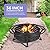 Panovue 36 Inch Fire Pit with 2 Loops,Crossweave Wood Burning Fire Pits for Outside,with Spark Screen,Fire Poker,Round Outdoor Fire Pit for Patio,Yard,Garden,Camping,Bonfire,Black