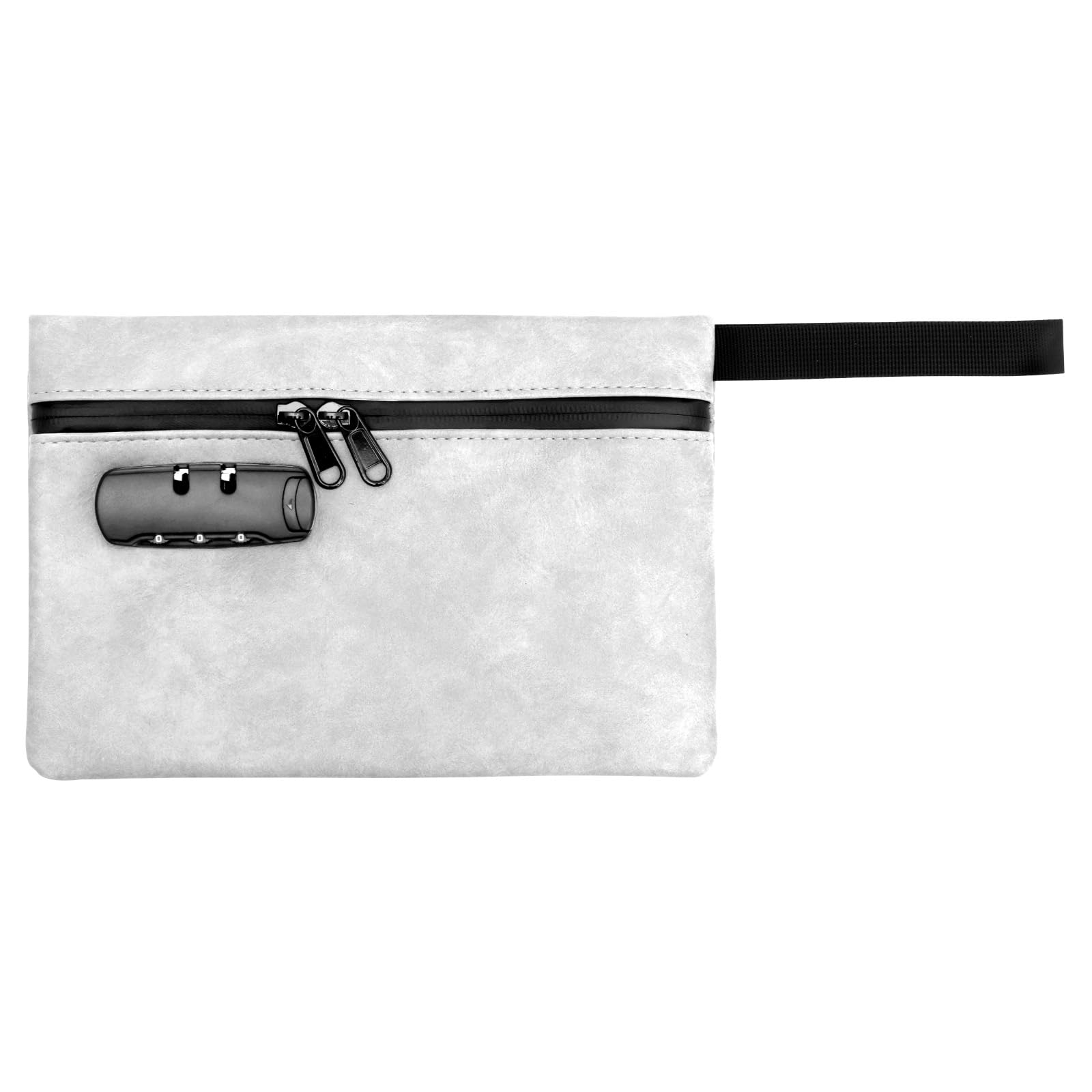 Small Password Storage Bag,Waterproof & Cut-Resistant PU Money Pocket with Waterproof Lockable Cash Bag with Zipper & Handle for Cash,Keys,Jewelry