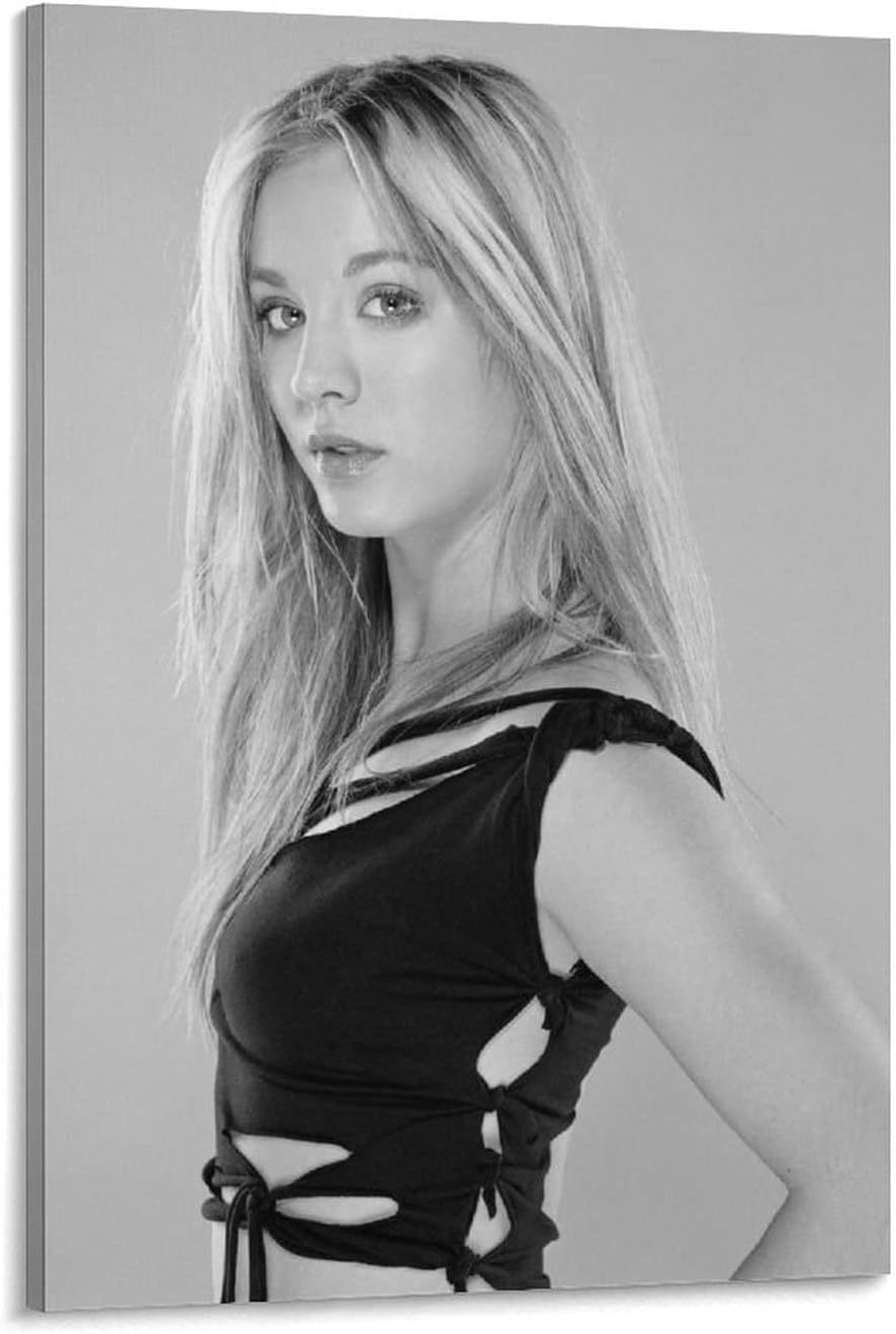 VAIKANHAI Kaley Cuoco Poster for Bedroom Aesthetics Picture Printing Canvas Painting 24x36inch(60x90cm) Frame-style