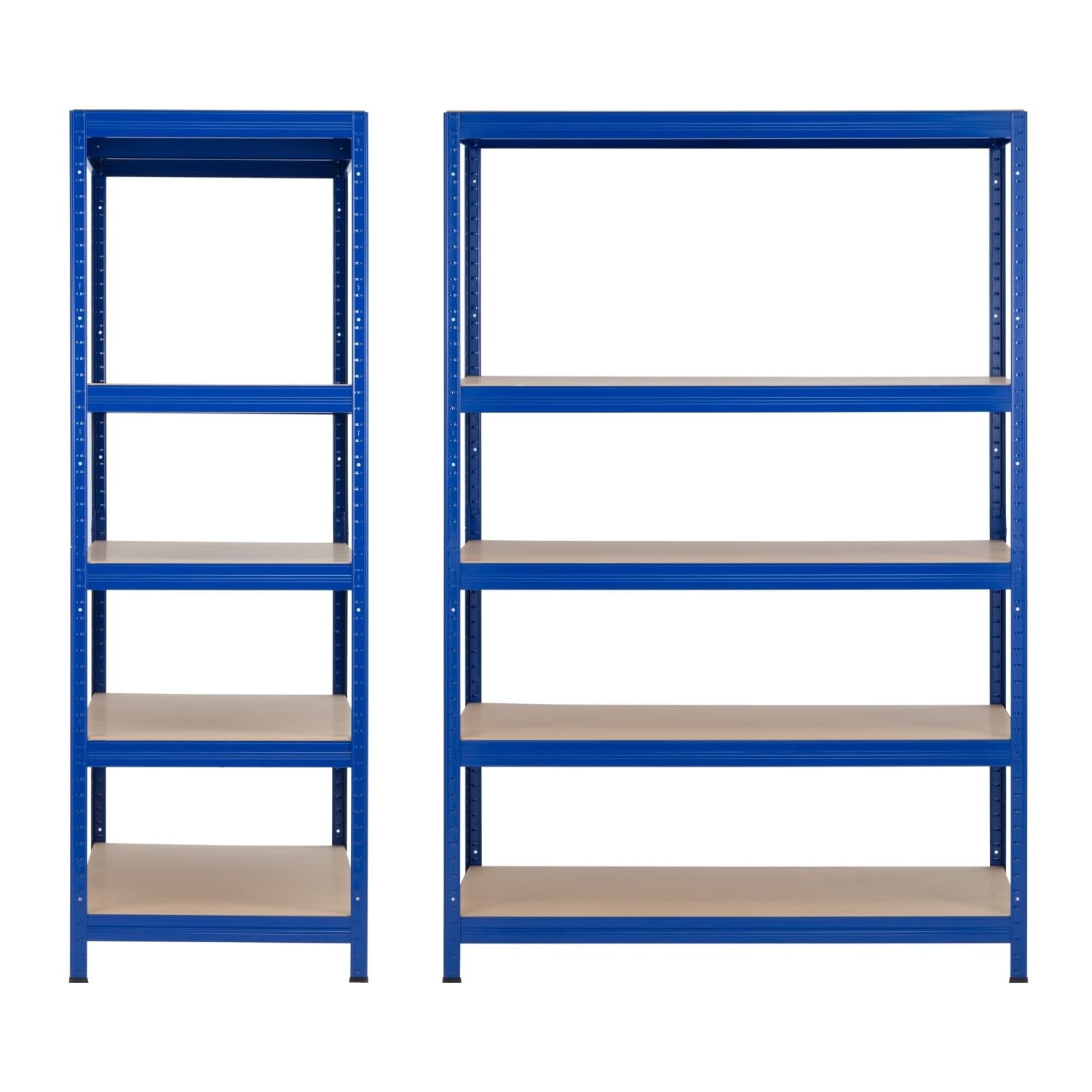 THINIA HOME Pack 2 Estanterías Modulares con 5 Baldas Ajustables 180x120x60cm 1250Kg