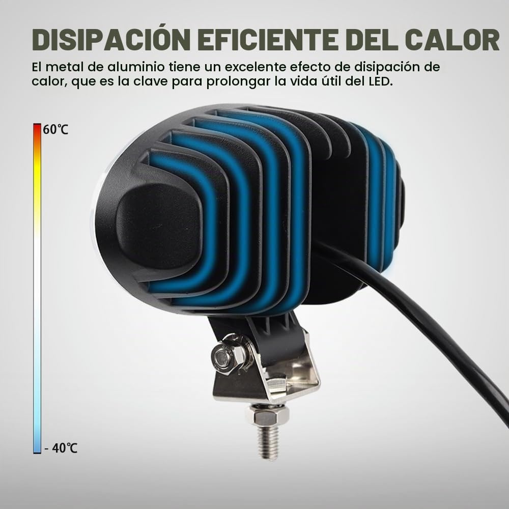 75W Faros Led Tractor Ovalados - 12V/ 24V - 5250 Lumnes Faros de Trabajo LED Para Camión Moto Barco SUV