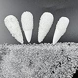 8800Pcs Clear Pixie Crystals Rhinestones - 1.2mm Micro Gems Glitter Beads for Nails - Mini Sand Diamonds Stone Swarovski Shine - Sugar Glass Crystals Tiny Jewels Bling Charms for Nail Art