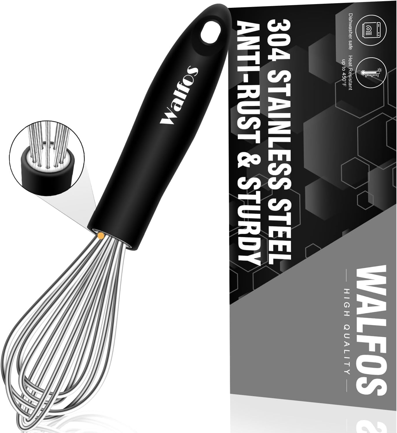 35 cm Stainless Steel Heavy Duty 12 Wire Whisk, Silver By Chabrias LTD