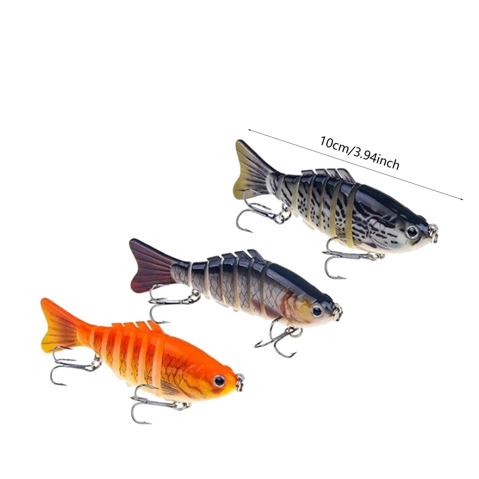 kowaku 3Pcs Fishing Lures Fishing Baits Equipment Crankbait Multi Jointed Gifts Hard Lures Swimbaits for Catfish Crappie Pike Perch, Style B
