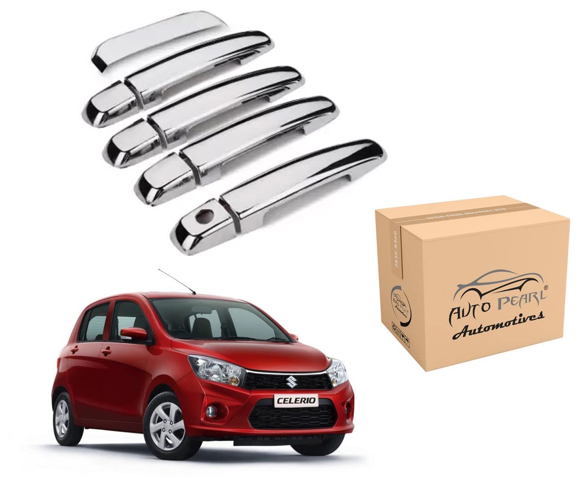 Auto Pearl Stylish Car Door Catch Handle Cover Chrome Finishing Compatible with Celerio 2017