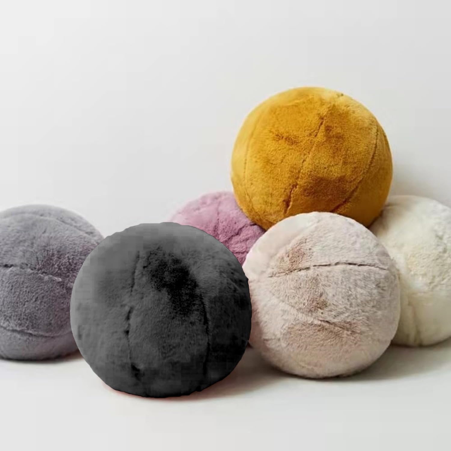 Mollismoons Decorative Throw Cushions & Pillow for Home Decor Moon, Star, Ball Girls Room, Kids Room (Black, 12x12, Round Cushion of Body Pillow, Decorative Cushions)-image-41