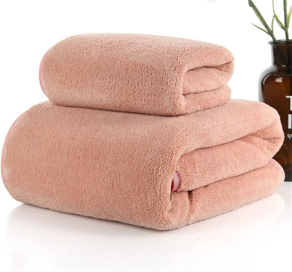 Large Bath Towel Household Cotton Water Quickly Dry is not Easy to Drop Hair Two Sets can wear a Towel(B 2PS)