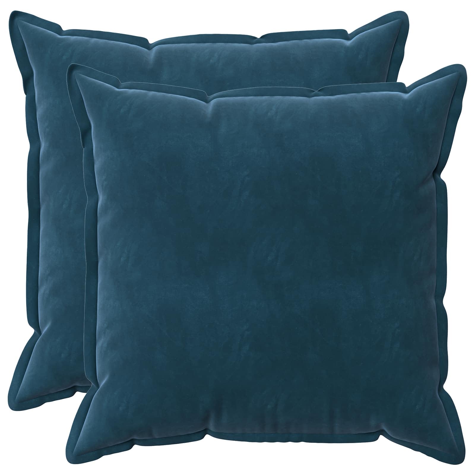 vidaXL Cushion with Pillow HOUTEN 2 pcs Blue Velvet